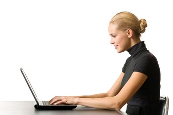 Girl enjoying laptop